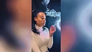 Exclusive LEAKED video of gorgeous Smoking fetish model Ebony Foxx — | instagram model sex | grabs you where it counts