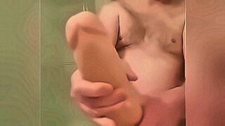 Members Only Naked Martin Lavallee shows his ten inch gode & compares it with his little cock inside a pink chast — | lydia st martin | takes control and doesn't hold back