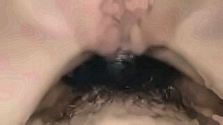 Can't Be Missed Spreading the beautiful girl's pussy, giving her a cock to suck until the cum filled her mouth, then still pushing the cock into her clitoris, fucking her pussy with loud moans, making her extremely aroused, she masturbated twice and cumme