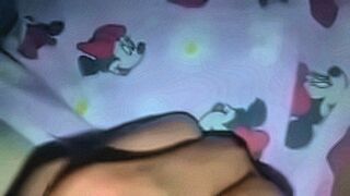 Uncensored Cut Spreading the beautiful girl's pussy, giving her a cock to suck until the cum filled her mouth, then still pushing the cock into her clitoris, fucking her pussy with loud moans, making her extremely aroused, she masturbated twice and cummed