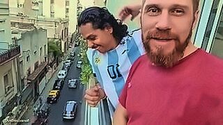 Back by Demand Argentina wins the World Cup and @turkmxxx and @andresivanoff celebrate very well — | punishworld | is full of electric tension