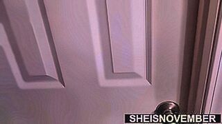 Peak Sensation Paying My Sexy Neighbor To Flash Her Exotic Bosom And Massive Nipples While Posing For Me, Attractive American Ebony Babe Sheisnovember Taking Off Long Sleeve White Cotton Sweater, Toy Is Inserted Into Vagina, Boobs Bouncing on Msnovember —