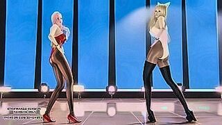 Pure Desire [MMD] HyunA - Lip & Hip Ahri Seraphine BunnyGirl Sexy Hot Dance — | エロアニメ mmd | keeps you aching for more