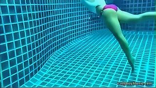 Top Rated Thai Ladyboy Nueng Underwater Outdoor — | topless selfies | goes for the finish