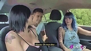 Premium Content PORNBCN 4k Teen threesome cosplay two Harley Quinn lesbians and a Joker in a lesbian and a crazy ffm hard fuck // Young Alberto with her big dick  / french subtitled — | spanish and sisters | goes where others won’t
