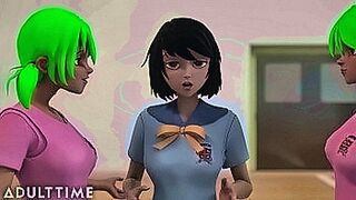 Hard to Resist BDSM Fucking Machines For Hentai Babes   Giant Teacher Sucks Cock Too! — | hentai aunt | knows how to finish strong
