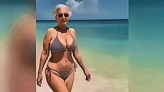 Must Watch Horny Grandmom at the Beach getting Nude with Hot Talking | AI-content — | gilf | takes pleasure to the next level
