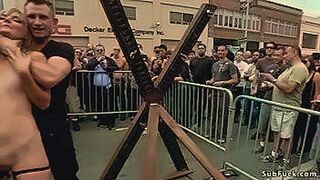 For Your Eyes Only Ariel X and Bill Bailey made hot blonde slave Mona Wales suck and fuck in public rest room then outdoor at folsom street fair spanked and d. — | mona nude | goes for the finish