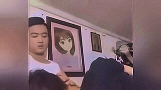 Seduction Begins He sucked his dick and drank the top's sperm, so handsome — | gái xinh đeo kính bú cu | knows how to tease and please