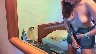 Private Pleasure Your m. lets you spy while she changes and you are hiding behind the mirror! — | latinaspy | is pure release from start to finish