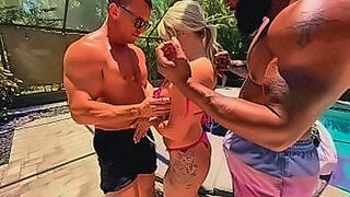 Don't Miss Blonde Hotwife gets her dream mfm interracial — | heidi haze | controls the moment