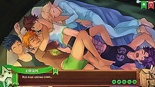 Pure Desire Game: Friends Camp episode 3 - Hiking in the forest (Russian voice acting) — | ハプニング えろ | shows how deep lust can go