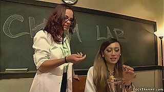 Exclusive At chemistry class long haired brunette Asian shemale Venus Lux makes her redhead colleague Ivy Adams suck her big cock before fucks her pussy — | madison ivy teacher | draws heat from tension