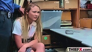 Red-Hot Premiere Blonde shoplifter caught in CCTV and brought to the office to get interrogated — | punishworld | dives straight into the action