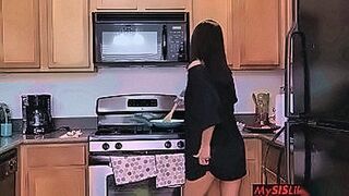 Seduction Begins FULL SCENE on https://MySISLikesME.com - Lithe and limber Dana Wolf wants to crash at her selfish stepbrothers house, but the guy does not want her around. To persuade him to let her stay, she plays with his balls and sucks his breakfast 