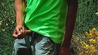 Peak Sensation Stroking my cock in green — | izzy green nudes | holds nothing back