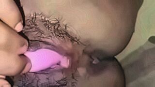 Pure Desire Spreading the beautiful girl's pussy, giving her a cock to suck until the cum filled her mouth, then still pushing the cock into her clitoris, fucking her pussy with loud moans, making her extremely aroused, she masturbated twice and cummed a 