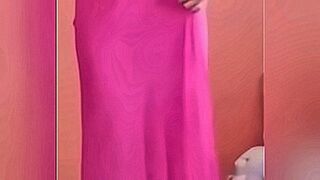 Hot Alert Desi strip tease in pink saree — | saree wala sex video | wraps you in lust