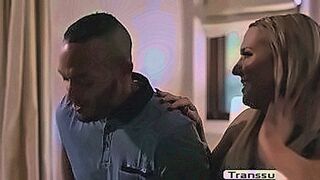 Trending Now Beautiful TS meets her black client into her house.After that,they start kissing each other and next is she throats his big black cock passionately.In return her client does the same to her before he fucks her tight ass so deep and hard. — | 