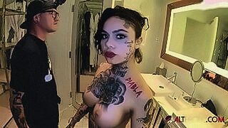 Featured Title Busty tattooed chick gets pounded while having a tattoo done on her cheek — | naked tattoo | takes satisfaction seriously