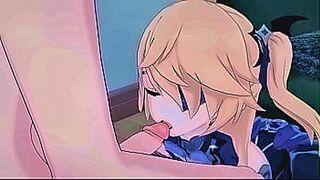 Exclusive Fischl gives a great blowjob before getting filled with cum. Hentai. — | هنتاي بولما | takes pleasure to the next level