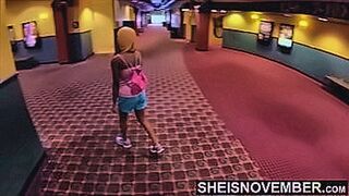 Critics Love It In The Movie Theater My Freaky Stepdad Need A Blowjob And Big Ass Flash, Hot Black Petite Stepdaughter Sheisnovember Sucking His Erect Dick Slowly On Her Knees, Fellatio With Eye Contact, Wet Pussy Spread, Thong Panties Down By Msnovember 