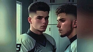 Limited Release Locker room jerk off and facial after practice (story) — | futbolistas desnudos | smothers you in heat