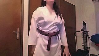 Craving Unleashed Sweat fetish with a fantastic karate kimono — | martial fetish | pleases without pause
