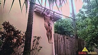 Just Dropped Nude Muscle-ups while Raining edenadonis — | nude workouts | goes beyond expectations