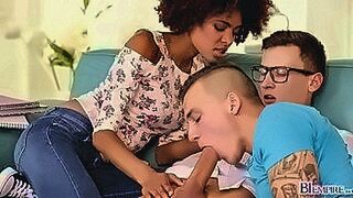 Fresh Release Luna Corazon and Charles Dean tag teaming up and double blowjob Peters tender juicy cock — | лекси луна | draws heat from tension