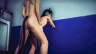 Late Night Pick Yaoi Femboy - Midori blowjob And Penetrated Against The Wall In A Public Restroom — | hentai wall | goes straight for your desires