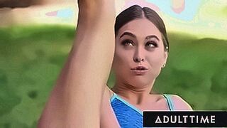 Instant Classic Fitness trainer Lana Rhoades is teaching petite teen Riley Reed how to stretch and exercise at the park, but she just can't resist her sexy body and convinces her to get naked in public! These lesbians makeout, eat pussy, 69, and have wild