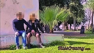 Red-Hot Premiere Extreme risk caught sex with fingering pussy in public on the park Strangers walking near !!! Crazy amateur couple francaise 4K — | パンチラ 公園 | ignites the screen