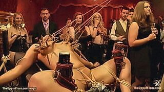 Steamy Debut Three hot slaves Claire Robbins and Penny Barber and Danny Wylde are humiliated and boobs clamped and pussies vibrated at bdsm orgy party in the Upper Floor — | bdsmx | knows exactly what you want