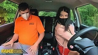 Steamy Debut Fake Driving School Sexy Black haired Lady Dee gets fucked doggystyle in public — | স্কুল সেক্স ভিডিও | fuels endless desire