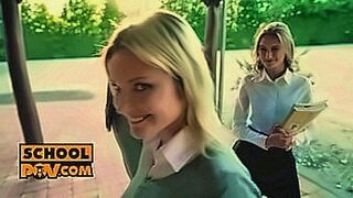 Don't Miss POV - Petite blonde Zazie Skymm in private dorm anal fuck — | butt buddy | puts you right in the mood