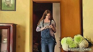 Late Night Pick After a Nice Walk, I Head Home and Strip Naked! — | pregnant belly rub | knows how to finish strong