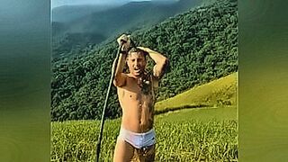 Private Pleasure In white swimming trunks #5 Allan Guerra Gomes in the forest and mountains takes a bath in light underwear near the beach — | clara morgane lesbienne | unlocks your favorite cravings