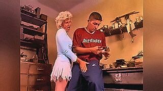 Pure Desire Blonde granny in white lingerie rides young cock by her hairy twat and asshole — | hairy minge | lights up your darkest urges