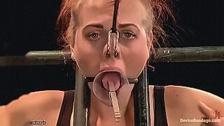 Back by Demand Ginger lesbian Josi Valentine with neck in steel device and ankles and wrists in wooden stocks gets spanked and caned then whipped in wooden wall stock — | holly stocks nude | sinks in perfectly