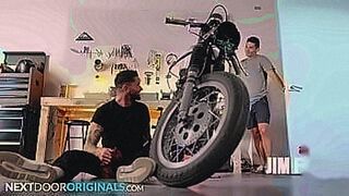Top Rated NextDoorStudios - Chris Damned Does In His BF On His Bike — | iwa moto nudes | fuels endless desire