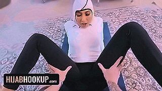 You Know You Want It Hijab Hookup - Thick Assed Muslim Babe Bounces Her Big Ass On Her Fitness Instructor's Hard Dick — | hijab naked | draws heat from tension