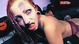 Hard to Resist LETSDOEIT - Halloween Bus Sex With Alternative Babe Jezzicat & Her Fuck Boy — | sks bus | sinks in perfectly