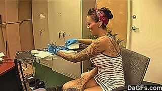 Limited Release Dagfs - Tattoo Artist Gets Good Care Of Her Client — | tatuagem sex | melts away inhibition