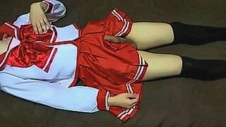 Must Watch masturbating in cosplay uniforms women's clothing. — | cosplayer telanjang | goes for the finish