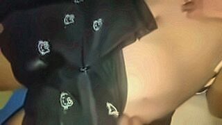 Exclusive Spreading Thai girl's pussy, using his cock to fuck her pussy until he squirts all over her clit. — | หลุดไืย | pulls you under