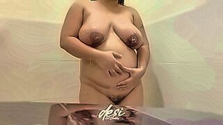 Just Released Pregnant Chubby Indian Wife Takes a bath while her Camera is Recording Showing her Big Tits and Hairy Pussy — | سكس عربي سمين | brings total immersion