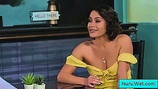 Steamy Debut Watch lovely brunette girl taking her clothes off before a slippery sex massage — | bellessa | brings pure intensity