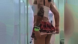 Critics Love It Slut exhibits herself in a microskirt — | naked pakistani girl | explores every inch