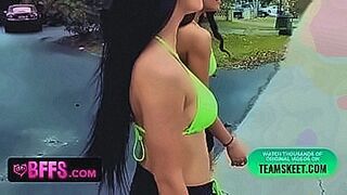 Peak Sensation Teens Maya & Crystal Car Wash Threesome With Dude For Fundraising — | crystal rae vixen | makes every second count